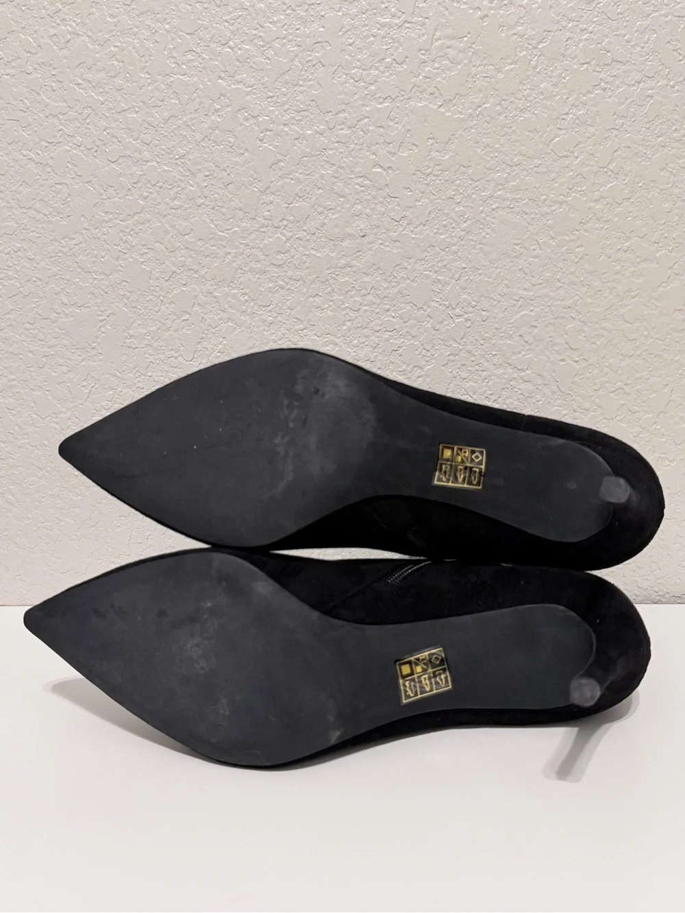 Jeffrey Campbell Black Suede Pointed Toe Stiletto Booties | Size 10